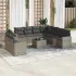 Set canapele de grădină cu perne, 10 piese, maro, poliratan GartenMobel Dekor