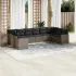 Set mobilier de grădină cu perne, 10 piese, gri, poliratan GartenMobel Dekor