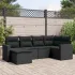 Set mobilier de grădină cu perne, 6 piese, negru, poliratan GartenMobel Dekor