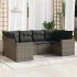 Set mobilier de grădină cu perne, 6 piese, negru, poliratan GartenMobel Dekor