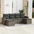 Set mobilier grădină cu perne, 6 piese, gri, poliratan GartenMobel Dekor