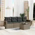 Set mobilier de grădină cu perne, 5 piese, negru, poliratan GartenMobel Dekor