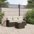 Set canapele de grădină, 4 piese, cu perne, bej, poliratan GartenMobel Dekor