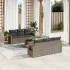 Set canapele de grădină cu perne, 7 piese, negru, poliratan GartenMobel Dekor