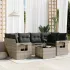 Set canapele de grădină cu perne, 7 piese, maro, poliratan GartenMobel Dekor
