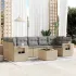 Set canapele de grădină, 8 piese, cu perne, bej, poliratan GartenMobel Dekor