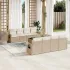 Set mobilier de grădină cu perne, 9 piese, negru, poliratan GartenMobel Dekor