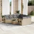 Set mobilier de grădină cu perne, 9 piese, negru, poliratan GartenMobel Dekor