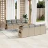 Set mobilier de grădină cu perne, 9 piese, negru, poliratan GartenMobel Dekor