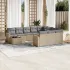 Set canapele de grădină cu perne, 11 piese, bej, poliratan GartenMobel Dekor