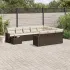 Set canapele de grădină cu perne, 11 piese, bej, poliratan GartenMobel Dekor