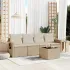 Set mobilier de grădină cu perne, 5 piese, negru, poliratan GartenMobel Dekor