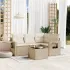 Set mobilier de grădină cu perne, 5 piese, negru, poliratan GartenMobel Dekor