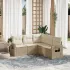 Set canapea de grădină cu perne, 5 piese, gri, poliratan GartenMobel Dekor
