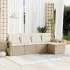 Set mobilier de grădină cu perne, 5 piese, negru, poliratan GartenMobel Dekor