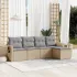 Set mobilier de grădină cu perne, 5 piese, negru, poliratan GartenMobel Dekor