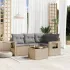 Set mobilier de grădină cu perne, 5 piese, negru, poliratan GartenMobel Dekor