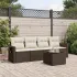 Set mobilier de grădină cu perne, 5 piese, negru, poliratan GartenMobel Dekor