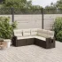 Set canapea de grădină cu perne, 5 piese, gri, poliratan GartenMobel Dekor