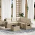 Set canapele de grădină cu perne, 6 piese, bej, poliratan GartenMobel Dekor