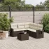 Set canapele de grădină cu perne, 6 piese, bej, poliratan GartenMobel Dekor