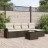 Set canapele de grădină cu perne, 6 piese, maro, poliratan GartenMobel Dekor