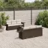 Set canapele de grădină cu perne, 7 piese, negru, poliratan GartenMobel Dekor