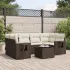 Set canapele de grădină cu perne, 7 piese, maro, poliratan GartenMobel Dekor