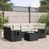 Set canapele de grădină cu perne, 7 piese, maro, poliratan GartenMobel Dekor
