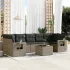 Set canapele de grădină, 8 piese, cu perne, bej, poliratan GartenMobel Dekor