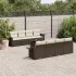 Set mobilier de grădină cu perne, 9 piese, negru, poliratan GartenMobel Dekor