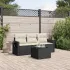 Set canapele de grădină, 4 piese, cu perne, bej, poliratan GartenMobel Dekor
