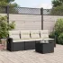 Set mobilier de grădină cu perne, 5 piese, negru, poliratan GartenMobel Dekor