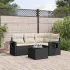 Set mobilier de grădină cu perne, 5 piese, negru, poliratan GartenMobel Dekor