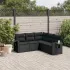 Set canapea de grădină cu perne, 5 piese, gri, poliratan GartenMobel Dekor