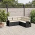 Set canapea de grădină cu perne, 5 piese, gri, poliratan GartenMobel Dekor
