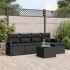 Set canapele de grădină cu perne, 6 piese, maro, poliratan GartenMobel Dekor