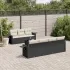 Set mobilier de grădină cu perne, 8 piese, negru, poliratan GartenMobel Dekor