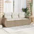 Set canapea de grădină cu perne, 3 piese, gri, poliratan GartenMobel Dekor