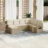 Set canapele de grădină cu perne, 7 piese, negru, poliratan GartenMobel Dekor