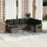 Set canapele de grădină cu perne, 7 piese, negru, poliratan GartenMobel Dekor