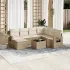 Set mobilier de grădină cu perne, 8 piese, negru, poliratan GartenMobel Dekor