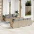 Set mobilier de grădină cu perne, 8 piese, negru, poliratan GartenMobel Dekor