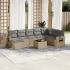 Set canapele de grădină, 9 piese, cu perne, gri, poliratan GartenMobel Dekor
