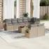 Set canapele de grădină, 9 piese, cu perne, gri, poliratan GartenMobel Dekor