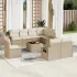 Set canapele de grădină, 9 piese, cu perne, bej, poliratan GartenMobel Dekor