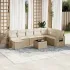 Set canapele de grădină, 9 piese, cu perne, gri, poliratan GartenMobel Dekor
