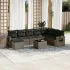 Set canapele de grădină, 9 piese, cu perne, gri, poliratan GartenMobel Dekor