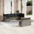 Set canapele de grădină, 9 piese, cu perne, gri, poliratan GartenMobel Dekor