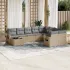 Set canapele de grădină cu perne, 10 piese, bej, poliratan GartenMobel Dekor